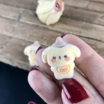 گوشواره مخملی فانتزی طرح سگ