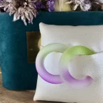 گوشواره سیلیکونی شبرنگ حلقه ای فانتزی