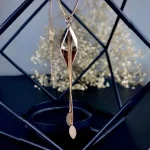 گردنبند ژوپینگ لوزی با روکش طلا 18 عیار کد 4520