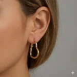 گوشواره حلقه‌ای طلایی