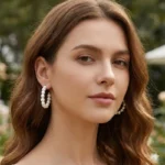 گوشواره نیم‌حلقه مروارید