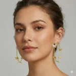 گوشواره پروانه برجسته