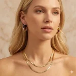 گردنبند استیل چند لایه