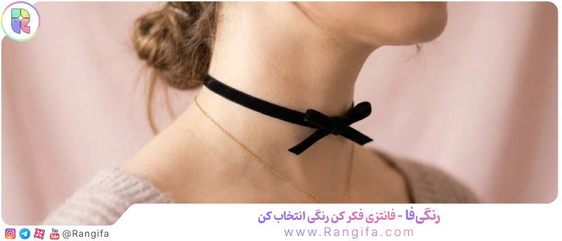 گردنبند مروارید و پاپیون استایل