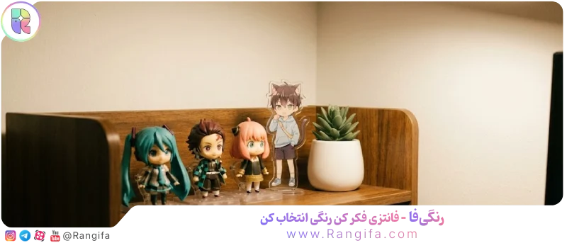  دکور اتاق انیمه‌ای با فیگور و استند