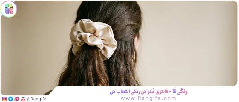  مدل مو با اسکرانچی ساتن بزرگ