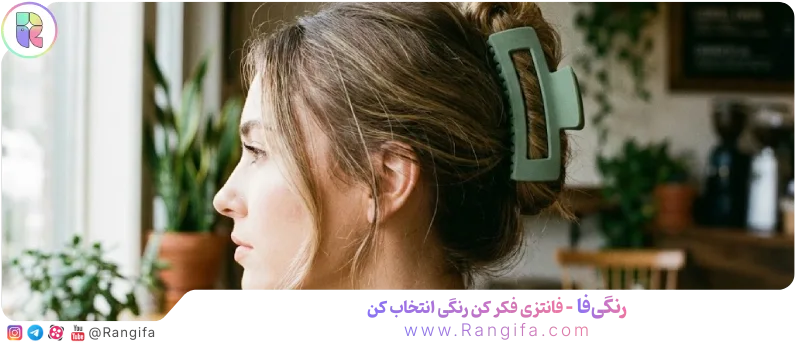 کلیپس مو شمعی روی موهای جمع شده