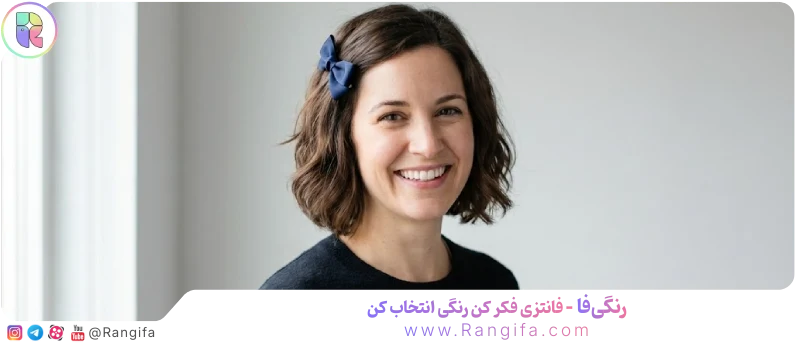  گیره پاپیونی روی موهای کوتاه